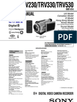 Service Manual Service Manual: Digital Video Camera Recorder, PDF, Compact Cassette