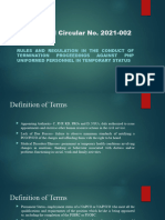 Termination Proceedings FTOC PCO