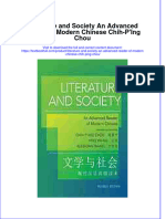 Textbook Literature and Society An Advanced Reader of Modern Chinese Chih Ping Chou Ebook All Chapter PDF