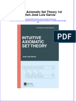 Download full chapter Intuitive Axiomatic Set Theory 1St Edition Jose Luis Garcia pdf docx