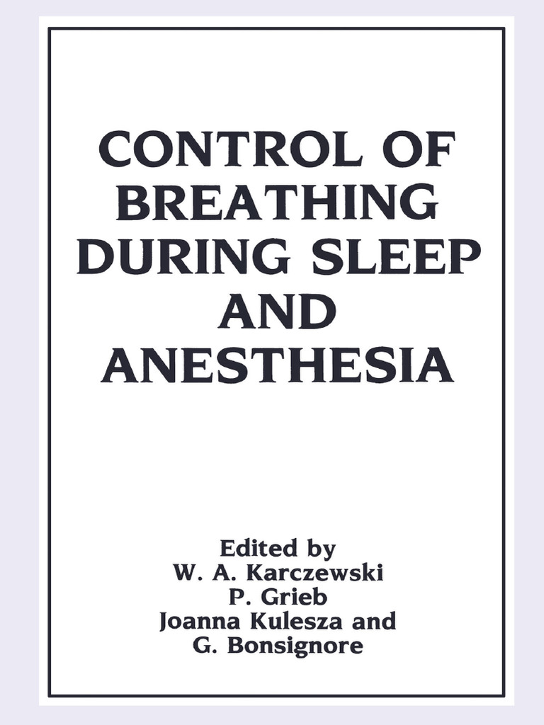 Vdoc - Pub - Control of Breathing During Sleep and Anesthesia | PDF ...