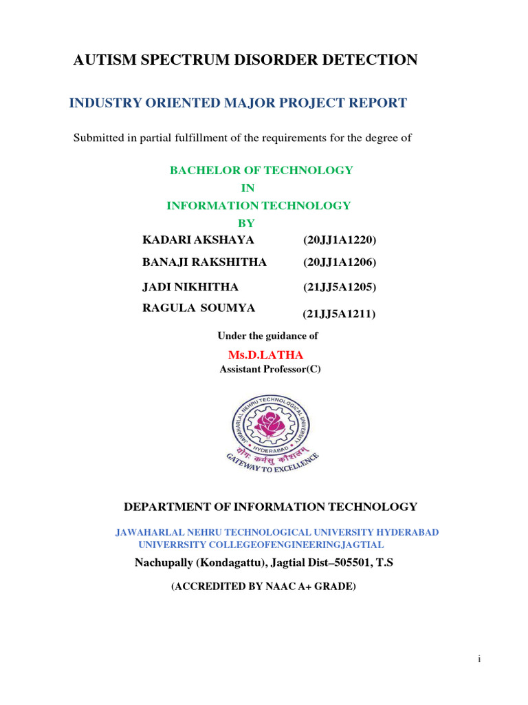 Autism Spectrum Disorder Detection Report | PDF | Receiver Operating ...