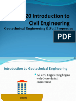 Introduction To Civil Geotechnical Engineering and Soil Properties