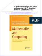 Download textbook Mathematics And Computing Icmc 2018 Varanasi India January 9 11 Selected Contributions Debdas Ghosh ebook all chapter pdf 
