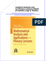 Download textbook Mathematical Analysis And Applications Plenary Lectures Isaac 2017 Vaxjo Sweden Luigi G Rodino ebook all chapter pdf 