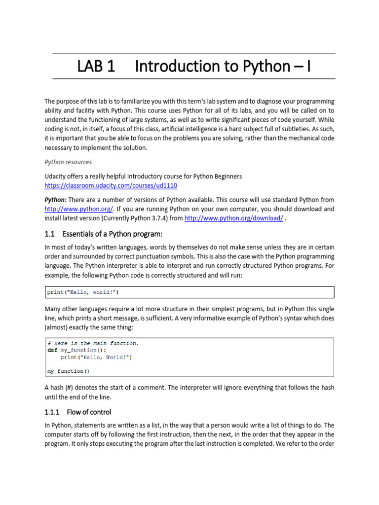 Introduction To Python | PDF | Class (Computer Programming) | Parameter ...