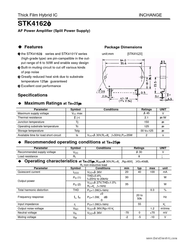 STK4162II_ETC | PDF | Telecommunications Engineering | Electrical ...
