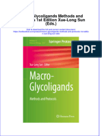 Textbook Macro Glycoligands Methods and Protocols 1St Edition Xue Long Sun Eds Ebook All Chapter PDF
