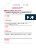 Simple Interest Questions with Answers | PDF | Percentage | Interest