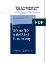 Download textbook Ipos And Seos In The Us Real Estate Industry 1St Edition Philip Radner ebook all chapter pdf 