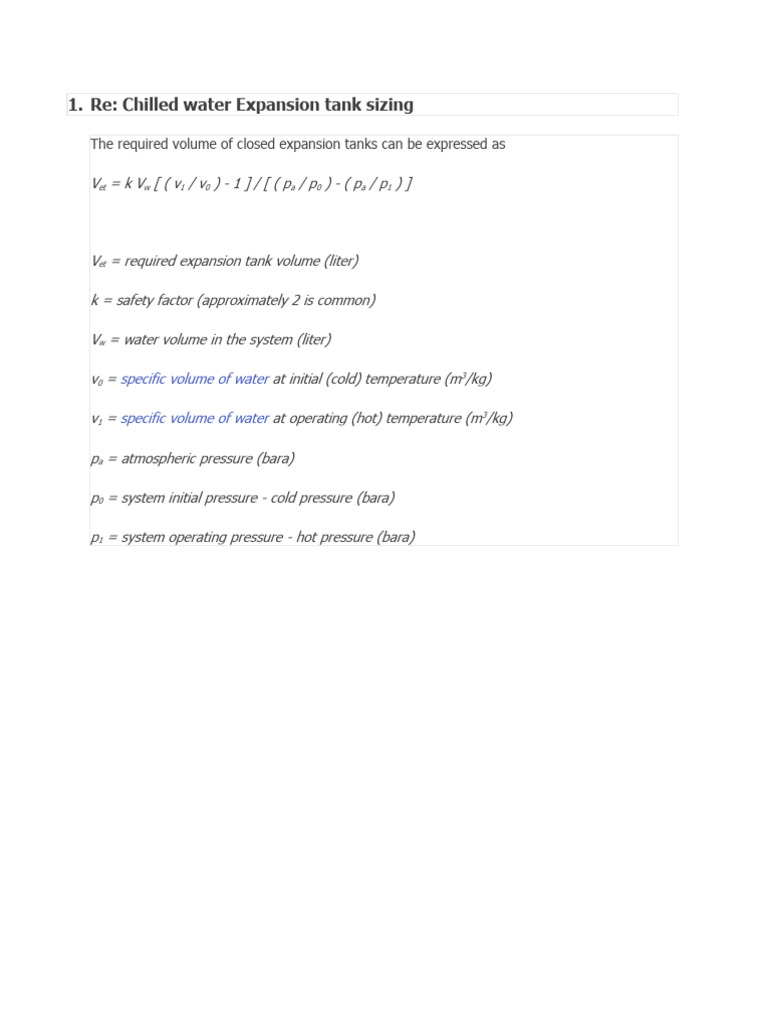 Expansion Tanks Sizing PDF