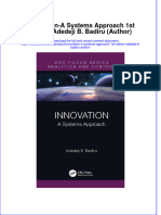 PDF Innovation A Systems Approach 1St Edition Adedeji B Badiru Author Ebook Full Chapter