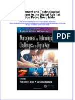 Download textbook Management And Technological Challenges In The Digital Age 1St Edition Pedro Novo Melo ebook all chapter pdf 