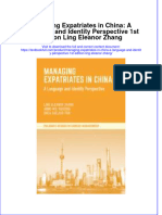 Download textbook Managing Expatriates In China A Language And Identity Perspective 1St Edition Ling Eleanor Zhang ebook all chapter pdf 