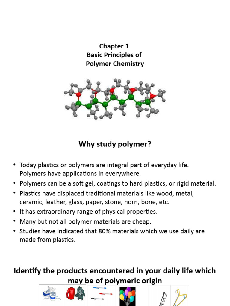 Chapter1 Basic Principle (Lec) | PDF | Polymers | Polymerization