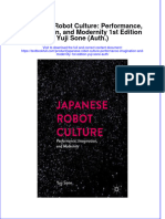 Textbook Japanese Robot Culture Performance Imagination and Modernity 1St Edition Yuji Sone Auth Ebook All Chapter PDF