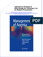 Textbook Management of Anemia A Comprehensive Guide For Clinicians 1St Edition Robert Provenzano Ebook All Chapter PDF