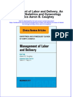 Download textbook Management Of Labor And Delivery An Issue Of Obstetrics And Gynecology Clinics Aaron B Caughey ebook all chapter pdf 