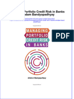 Download textbook Managing Portfolio Credit Risk In Banks Arindam Bandyopadhyay ebook all chapter pdf 