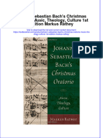 Download textbook Johann Sebastian Bachs Christmas Oratorio Music Theology Culture 1St Edition Markus Rathey ebook all chapter pdf 