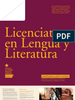 LICENCIATURA EN LENGUA Y LITERATURA 2012 - UAH