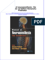 Textbook Manual of Neuroanesthesia The Essentials 1St Edition Hemanshu Prabhakar Ebook All Chapter PDF