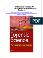 Download textbook Manual Of Forensic Science An International Survey 1St Edition Anna Barbaro ebook all chapter pdf 