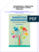 Textbook Marketing Management A Relationship Approach Third Edition Edition Hollensen Ebook All Chapter PDF