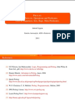 P - Lists in P - Operations and Predicates. Lists As Sequences, Sets, Bags. Meta Predicates