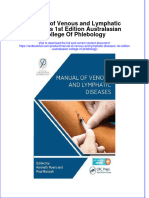 Textbook Manual of Venous and Lymphatic Diseases 1St Edition Australasian College of Phlebology Ebook All Chapter PDF