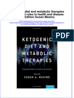 Download textbook Ketogenic Diet And Metabolic Therapies Expanded Roles In Health And Disease 1St Edition Susan Masino ebook all chapter pdf 