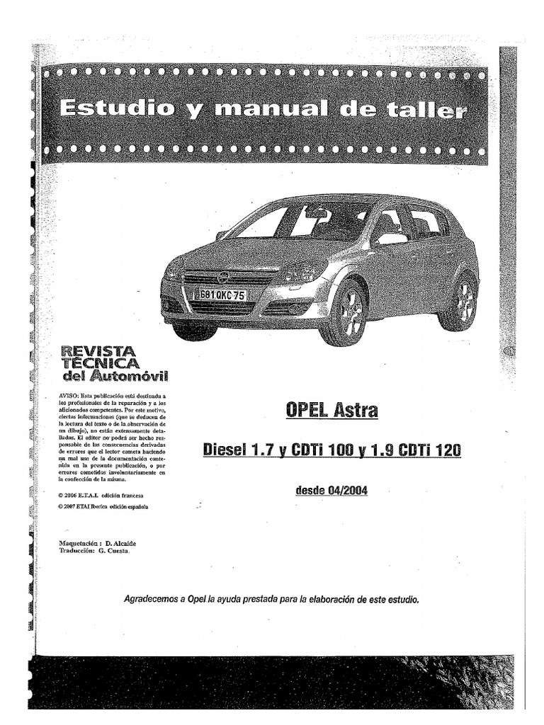 OPEL ASTRA H 1 7 CDTI SERVICE MANUAL PDF visual data 5