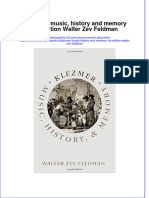 Download textbook Klezmer Music History And Memory 1St Edition Walter Zev Feldman ebook all chapter pdf 
