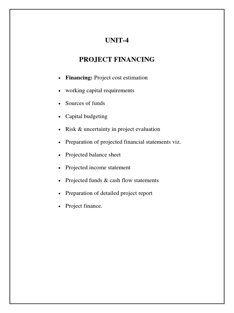 Project Financing and Cost Estimation | PDF | Expense | Cash Flow Statement