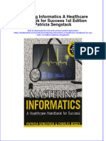 Download textbook Mastering Informatics A Healthcare Handbook For Success 1St Edition Patricia Sengstack ebook all chapter pdf 