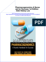 Download textbook Mastering Pharmacogenomics A Nurse S Handbook For Success 1St Edition Dale Halsey Lea ebook all chapter pdf 