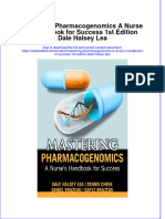 Textbook Mastering Pharmacogenomics A Nurse S Handbook For Success 1St Edition Dale Halsey Lea Ebook All Chapter PDF