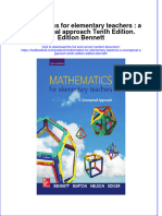 PDF Mathematics For Elementary Teachers A Conceptual Approach Tenth Edition Edition Bennett Ebook Full Chapter