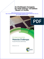 Download textbook Materials Challenges Inorganic Photovoltaic Solar Energy 1St Edition Stuart J C Irvine ebook all chapter pdf 