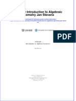 Textbook Mma320 Introduction To Algebraic Geometry Jan Stevens Ebook All Chapter PDF