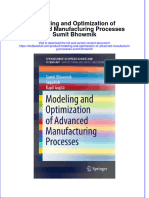 Textbook Modeling and Optimization of Advanced Manufacturing Processes Sumit Bhowmik Ebook All Chapter PDF