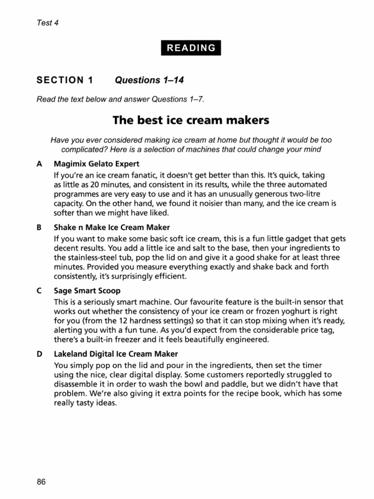 Cambridge 18 Test 4 Reading Answers | PDF