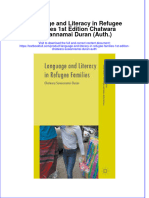 Download textbook Language And Literacy In Refugee Families 1St Edition Chatwara Suwannamai Duran Auth ebook all chapter pdf 