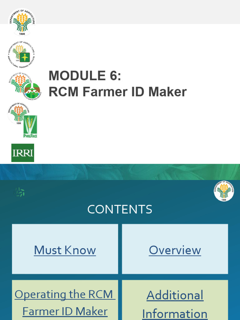 RCM Farmer ID Card Creation Guide | PDF | Printer (Computing) | Computing
