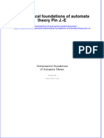 Textbook Mathematical Foundations of Automata Theory Pin J E Ebook All Chapter PDF
