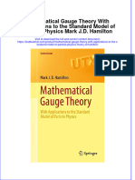 Download textbook Mathematical Gauge Theory With Applications To The Standard Model Of Particle Physics Mark J D Hamilton ebook all chapter pdf 