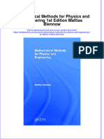 Textbook Mathematical Methods For Physics and Engineering 1St Edition Mattias Blennow Ebook All Chapter PDF