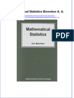 PDF Mathematical Statistics Borovkov A A Ebook Full Chapter
