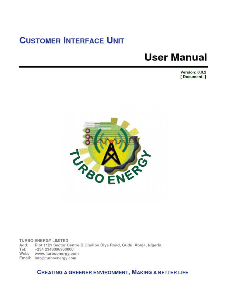 Turbo Prepaid Meter User Manual PDF Ac Power World Wide 