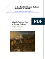 Download textbook Models From The Past In Roman Culture Matthew B Roller ebook all chapter pdf 
